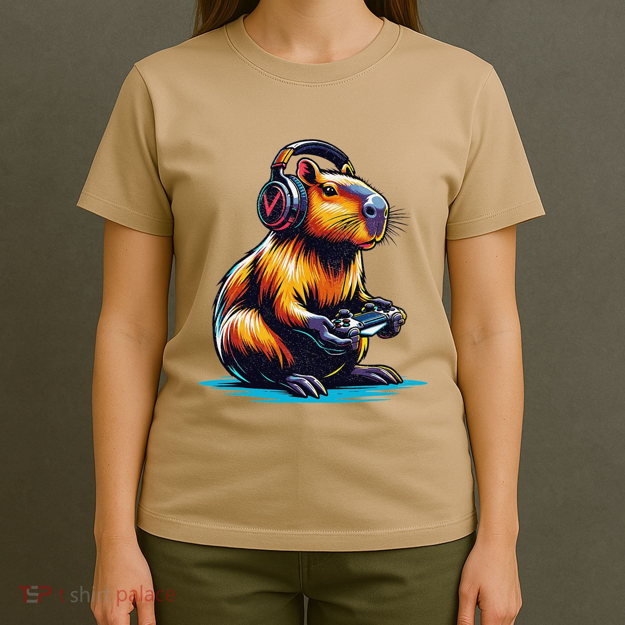 Capybara Funny Capybara Rodent & Video Games Lover T-Shirt