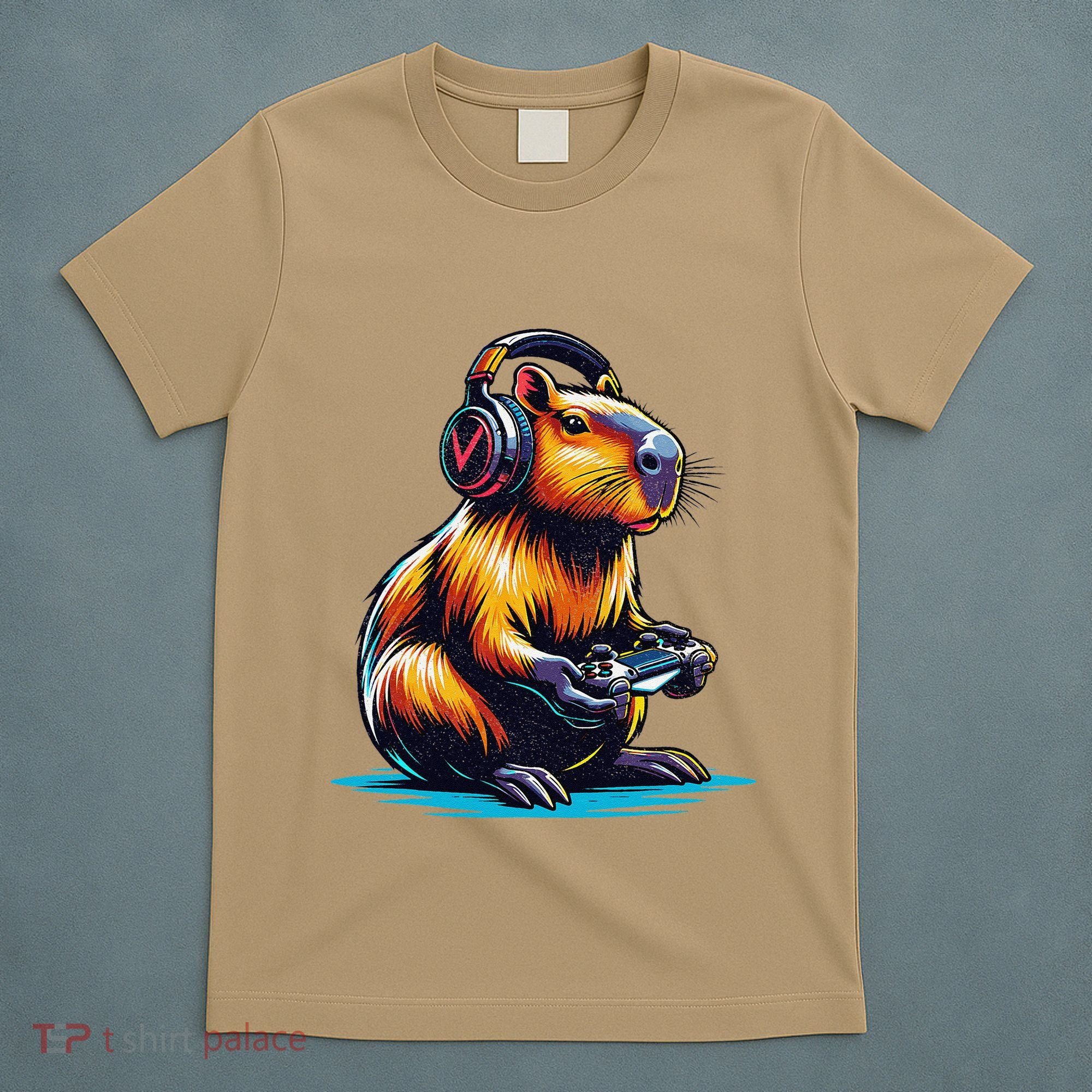 Capybara Funny Capybara Rodent & Video Games Lover T-Shirt