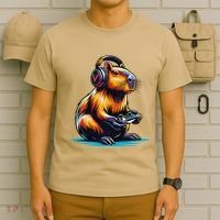Capybara Funny Capybara Rodent & Video Games Lover T-Shirt thumb 6