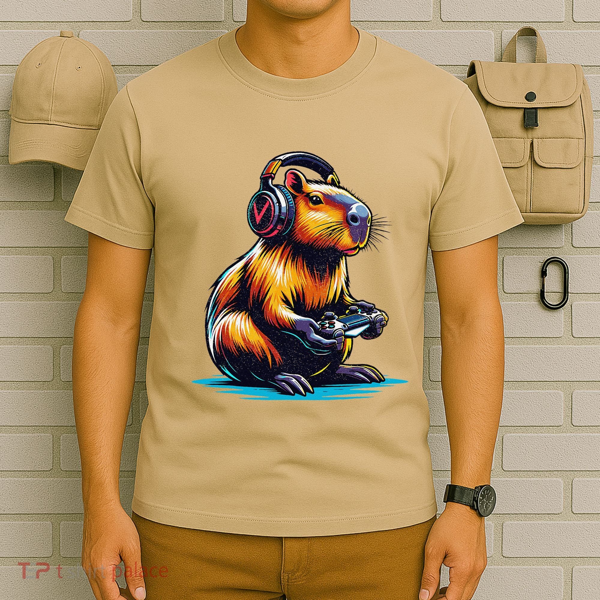 Capybara Funny Capybara Rodent & Video Games Lover T-Shirt