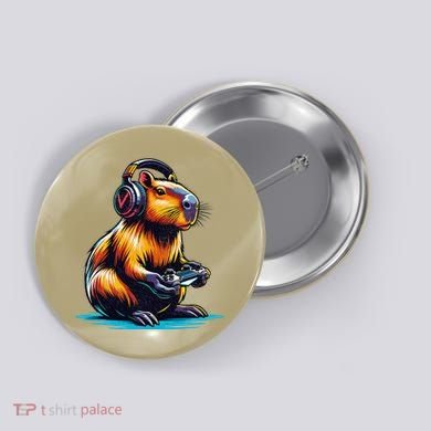 Capybara Funny Capybara Rodent & Video Games Lover Button
