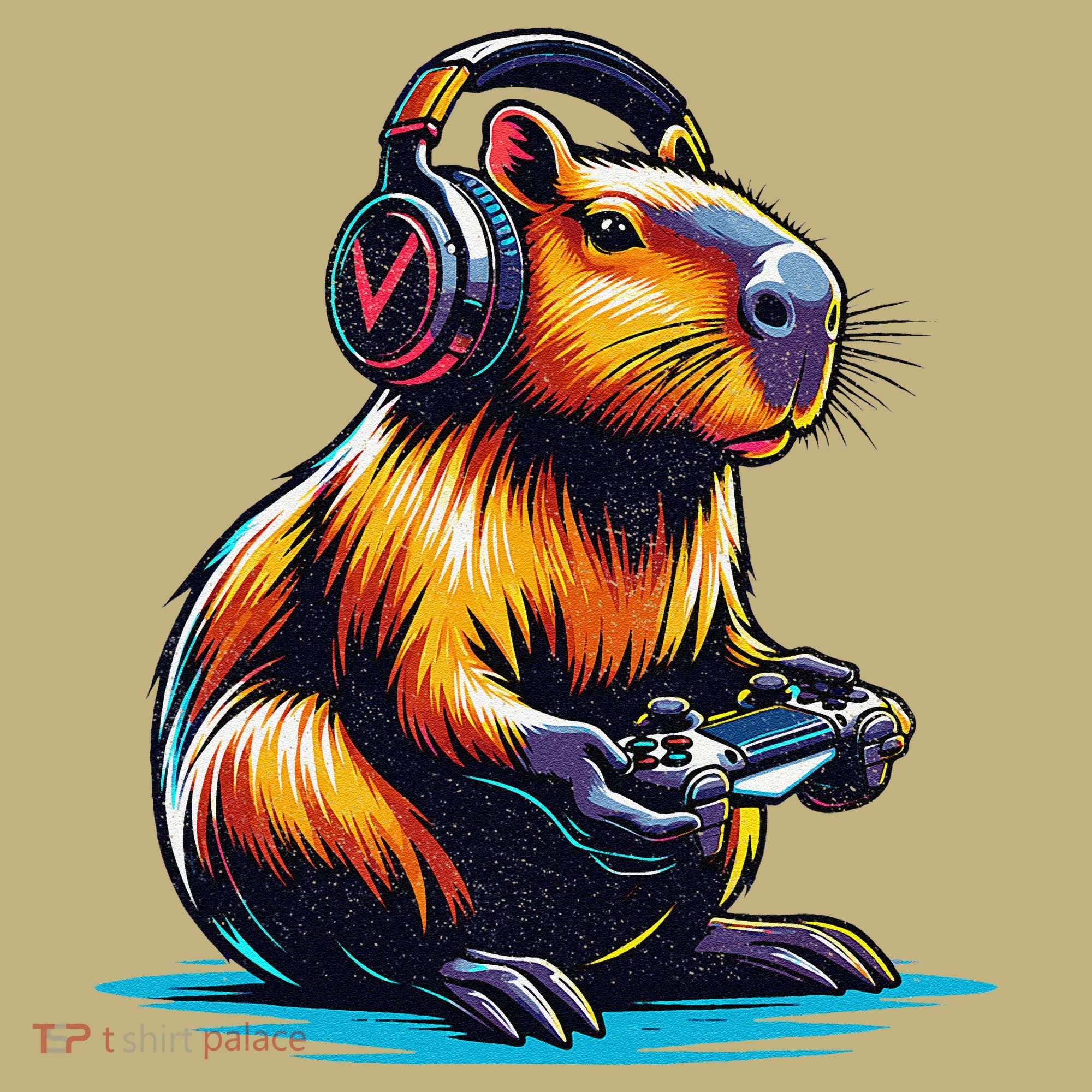 Capybara Funny Capybara Rodent & Video Games Lover Polo