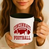 Cincinnati Football City Skyline Coffee Mug thumb 3
