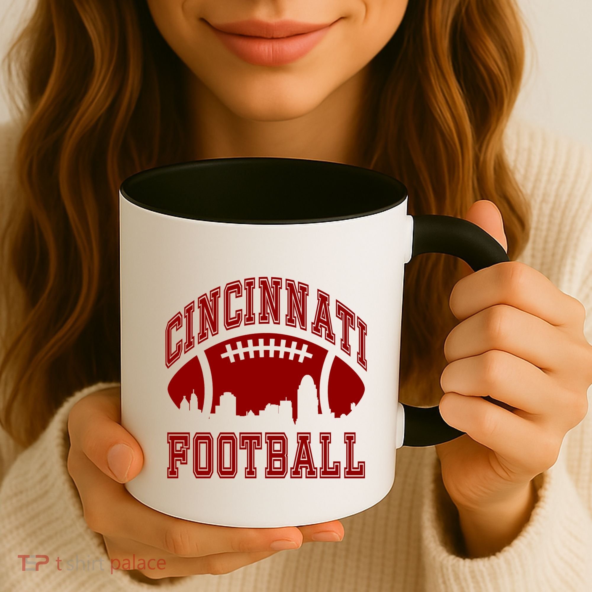 Cincinnati Football City Skyline Coffee Mug