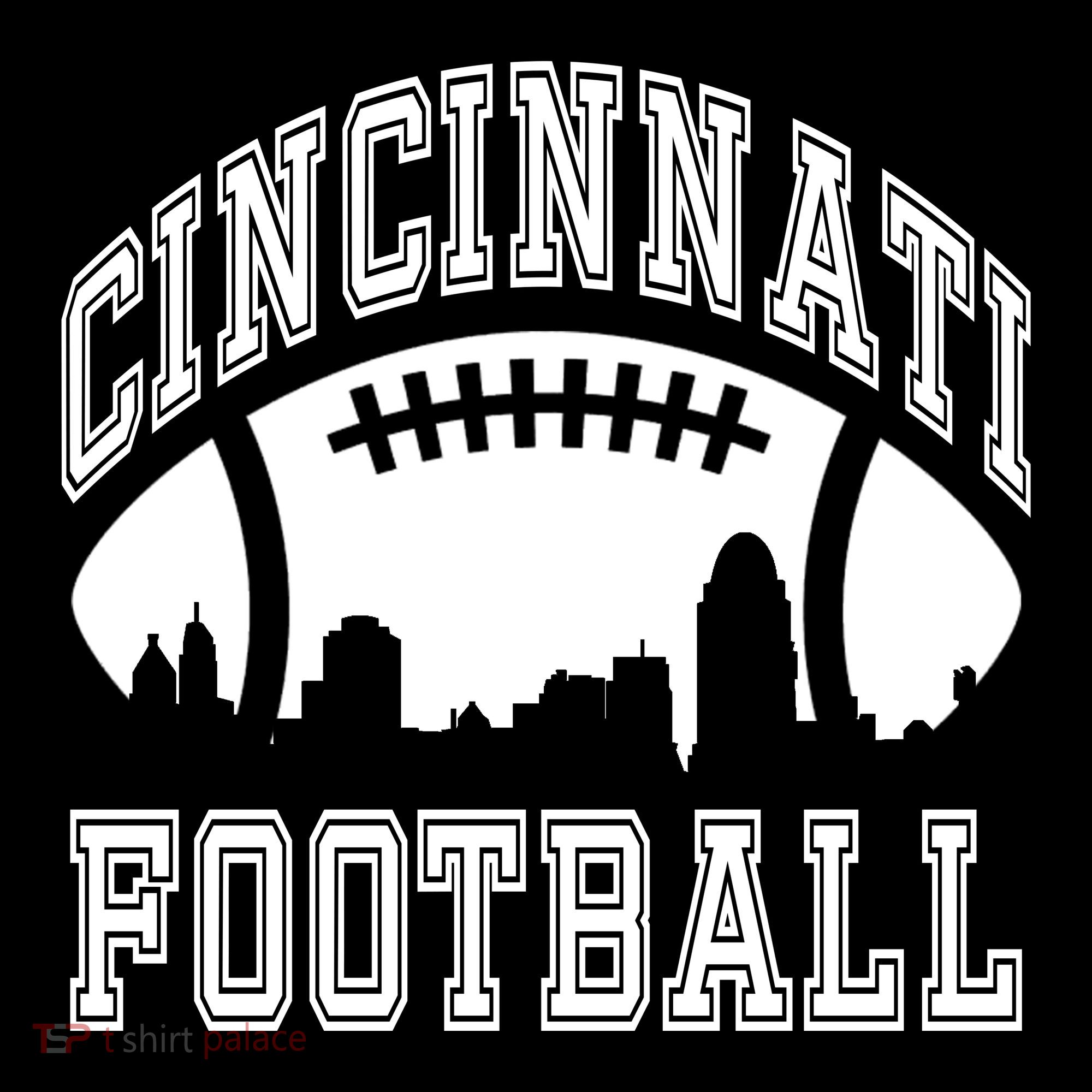 Cincinnati Football City Skyline Women's Hoodie