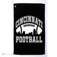 Cincinnati Football City Skyline Golf Towel thumb 0