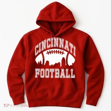 Cincinnati Football City Skyline Hoodie