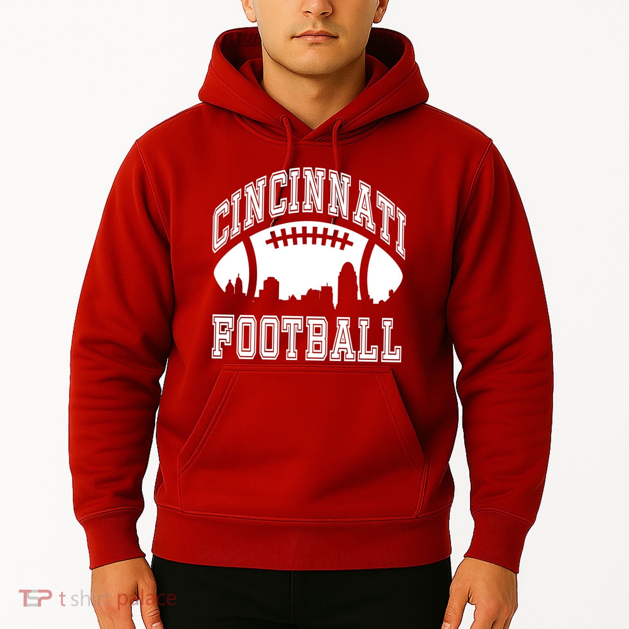 Cincinnati Football City Skyline Hoodie