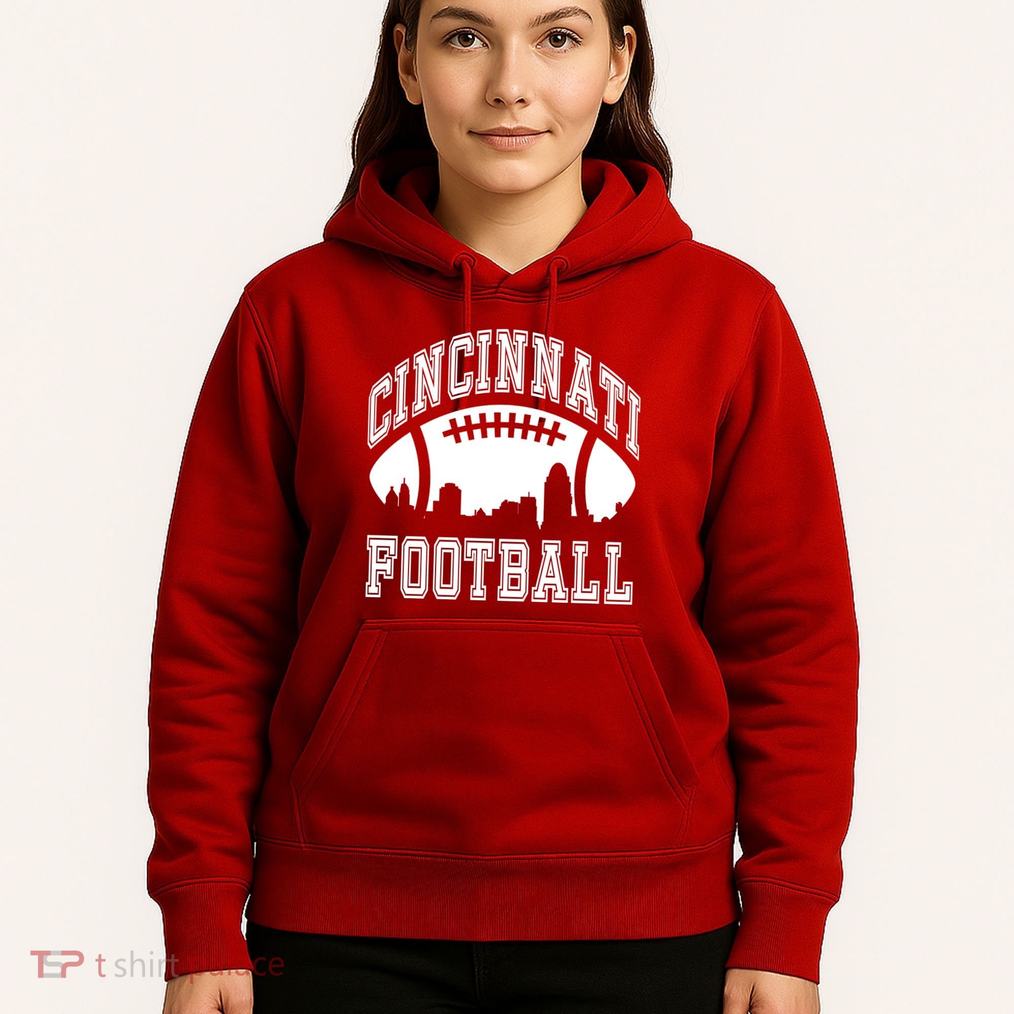 Cincinnati Football City Skyline Hoodie
