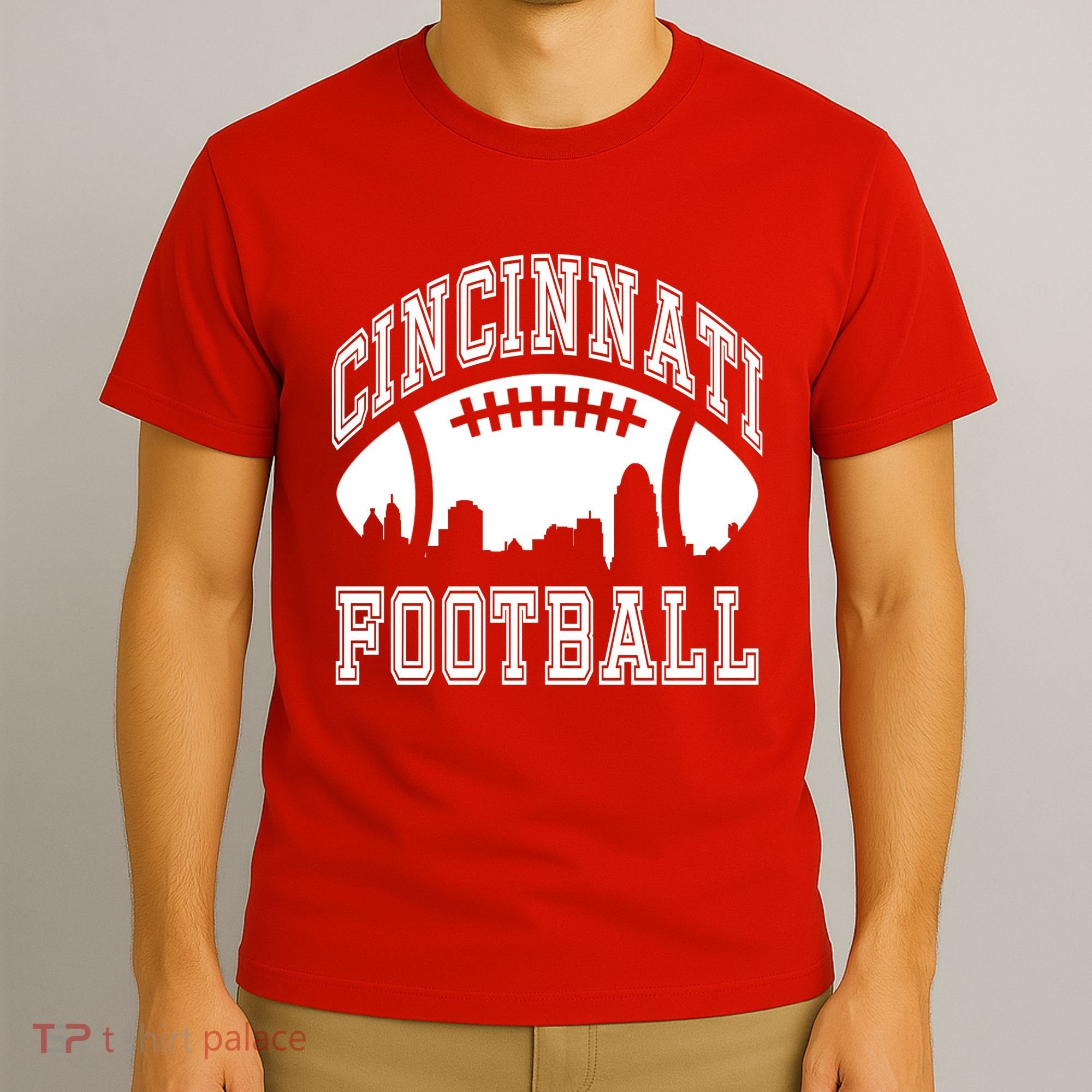 Cincinnati Football City Skyline T-Shirt