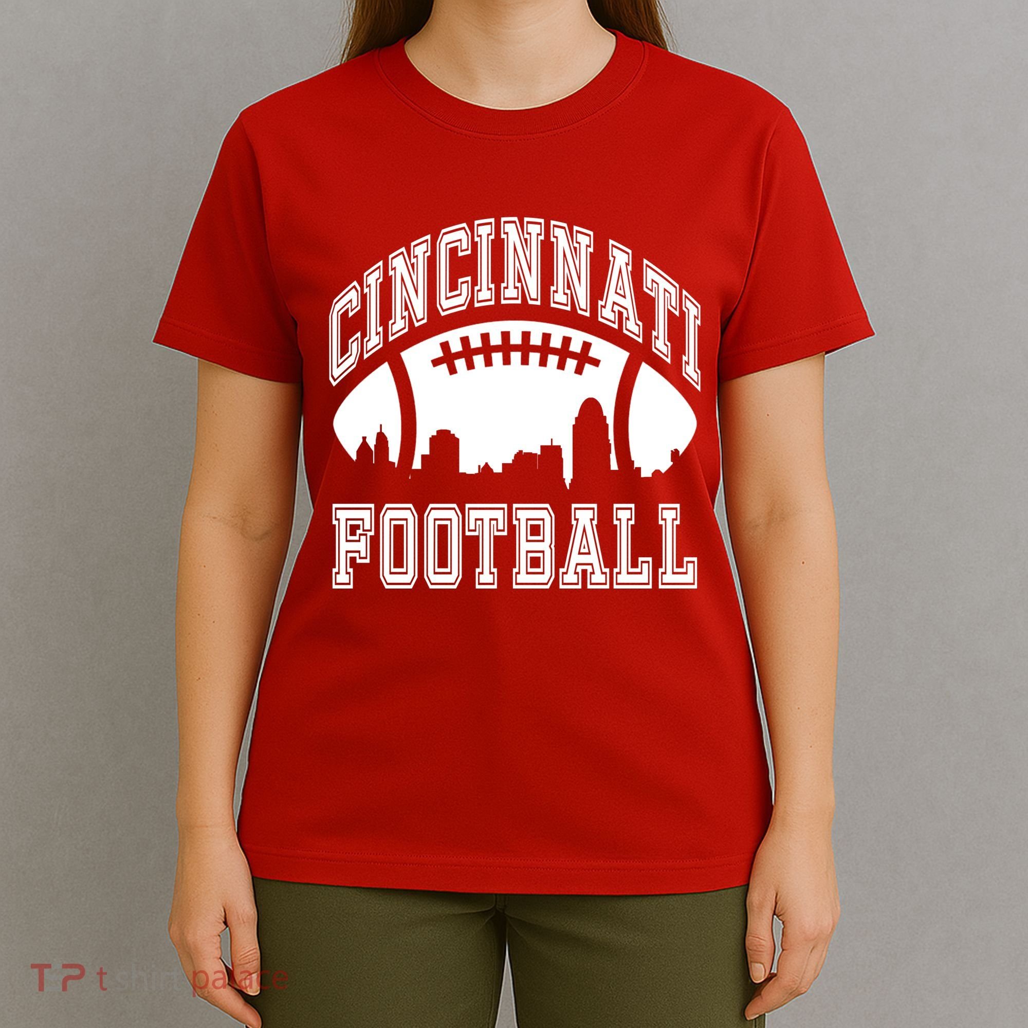 Cincinnati Football City Skyline T-Shirt