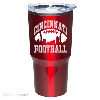 Cincinnati Football City Skyline Tumbler