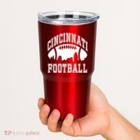 Cincinnati Football City Skyline Tumbler thumb 2