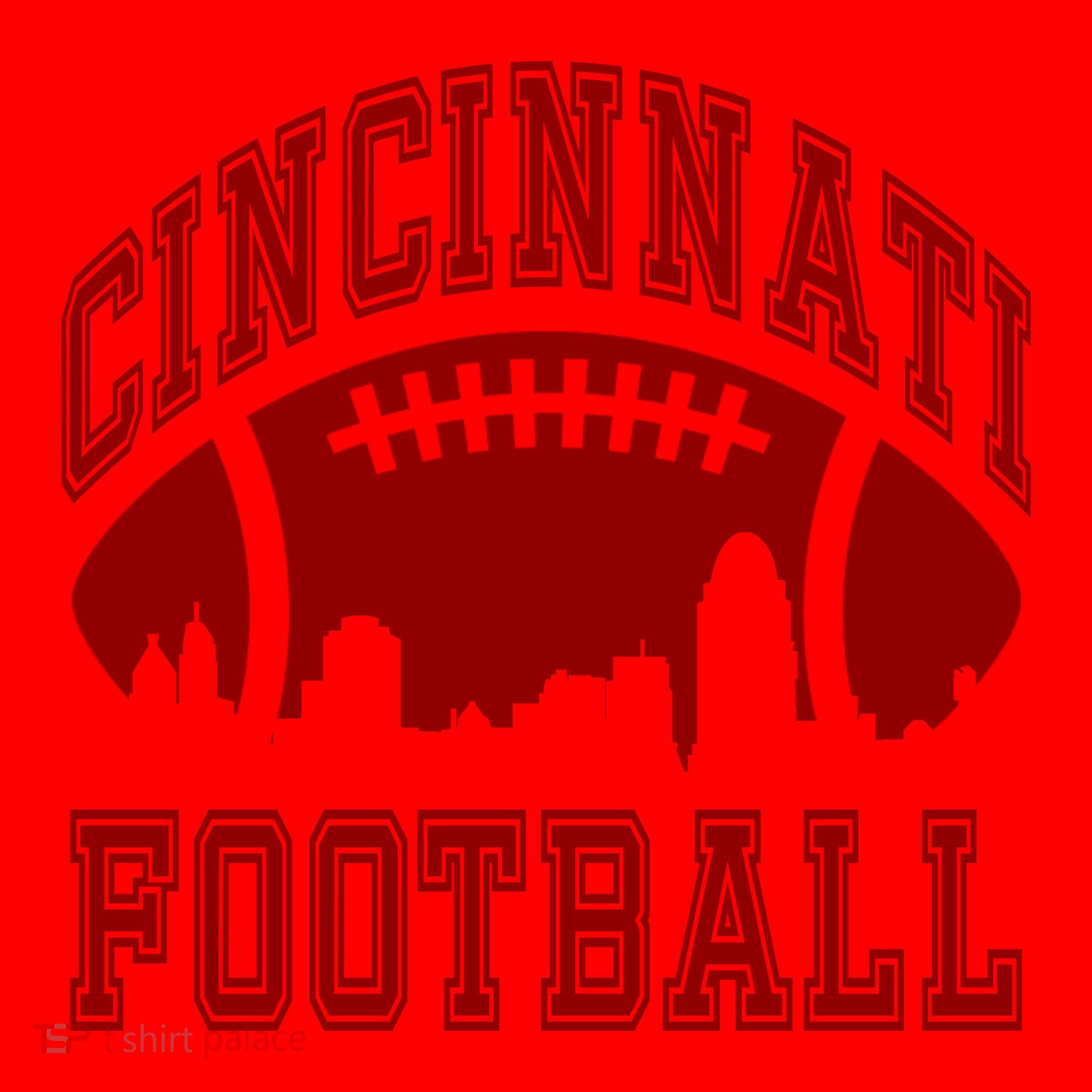Cincinnati Football City Skyline Santa Hat