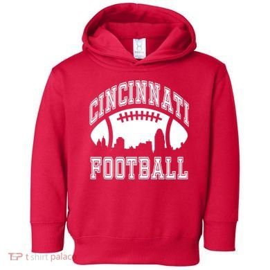 Cincinnati Football City Skyline Toddler Hoodie