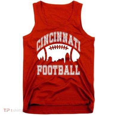 Cincinnati Football City Skyline Tank Top