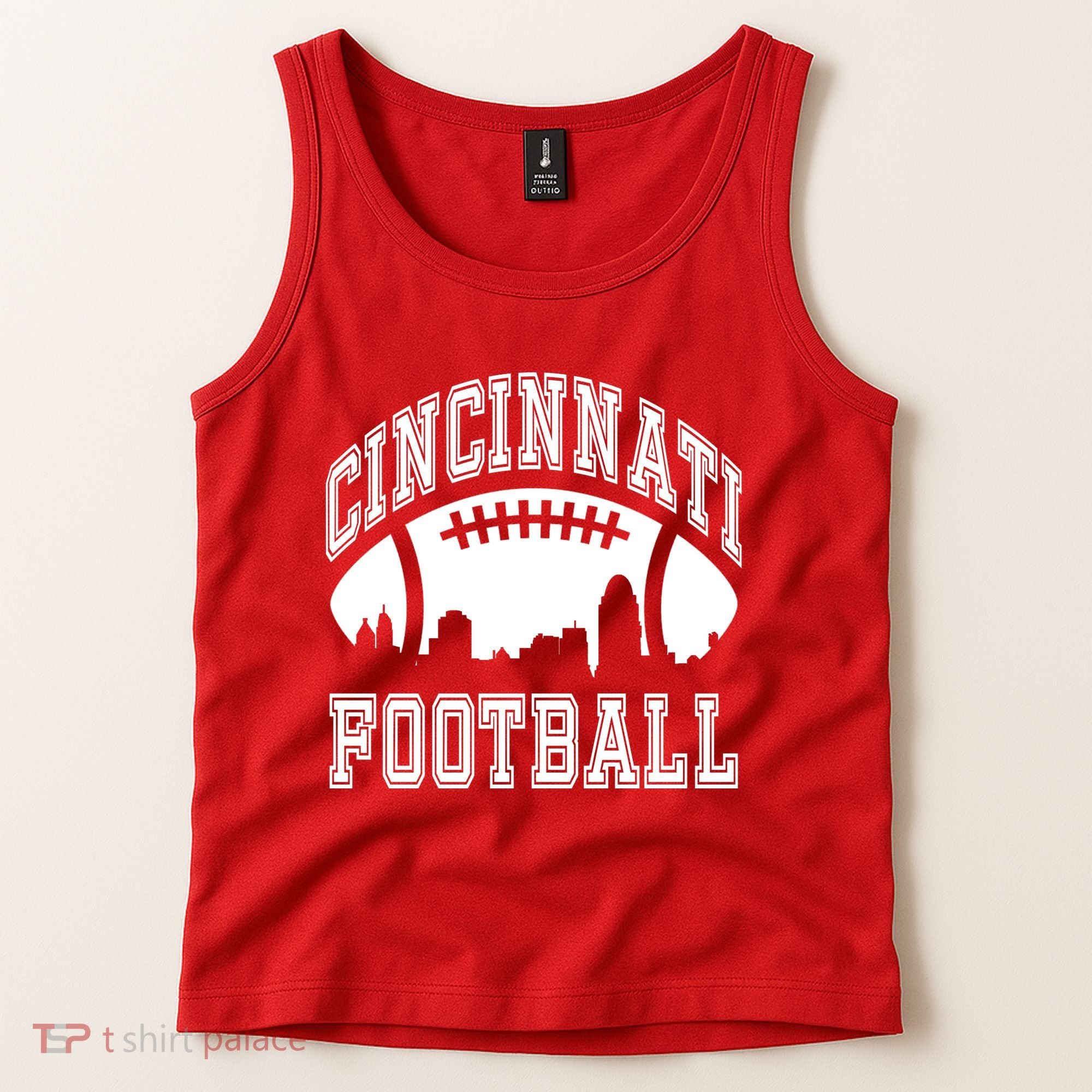 Cincinnati Football City Skyline Tank Top