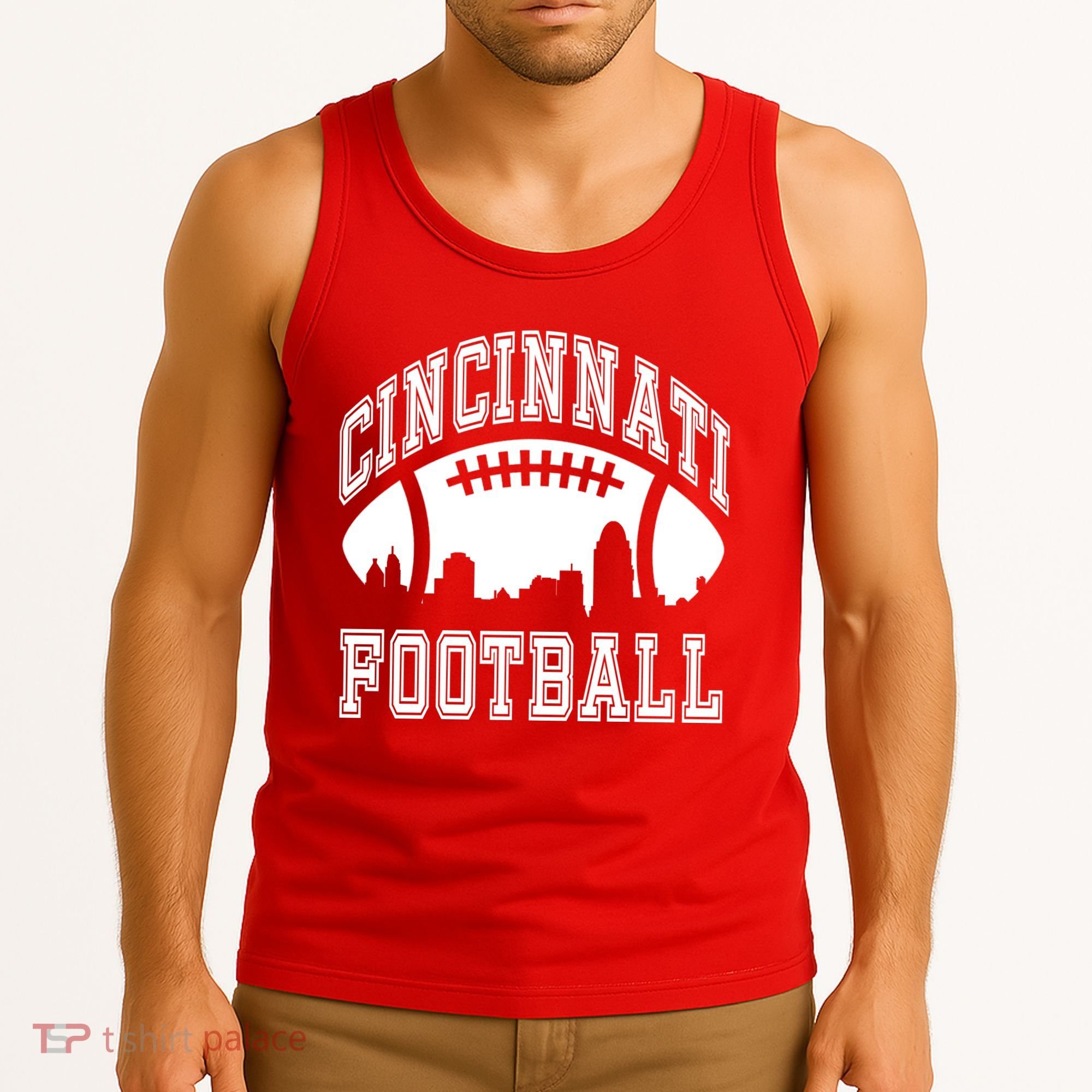 Cincinnati Football City Skyline Tank Top