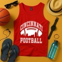 Cincinnati Football City Skyline Tank Top thumb 4
