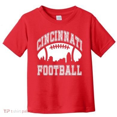 Cincinnati Football City Skyline Toddler T-Shirt