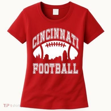 Cincinnati Football City Skyline Women's T-Shirt