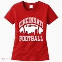 Cincinnati Football City Skyline Women's T-Shirt thumb 0