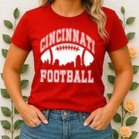 Cincinnati Football City Skyline Women's T-Shirt thumb 2