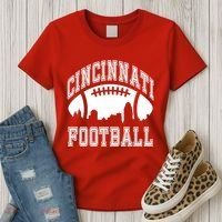 Cincinnati Football City Skyline Women's T-Shirt thumb 3