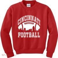 Cincinnati Football City Skyline Kids Sweatshirt thumb 0