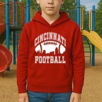 Cincinnati Football City Skyline Kids Hoodie thumb 2