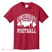 Cincinnati Football City Skyline Kids T-Shirt thumb 0
