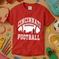 Cincinnati Football City Skyline Kids T-Shirt thumb 3