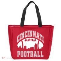 Cincinnati Football City Skyline Tote Bag thumb 0