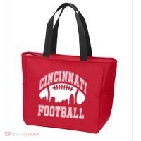 Cincinnati Football City Skyline Tote Bag thumb 3