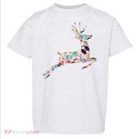 Cool Festive Christmas Gifts Pattern Reindeer Toddler T-Shirt thumb 0