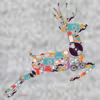 Cool Festive Christmas Gifts Pattern Reindeer Toddler T-Shirt thumb 2
