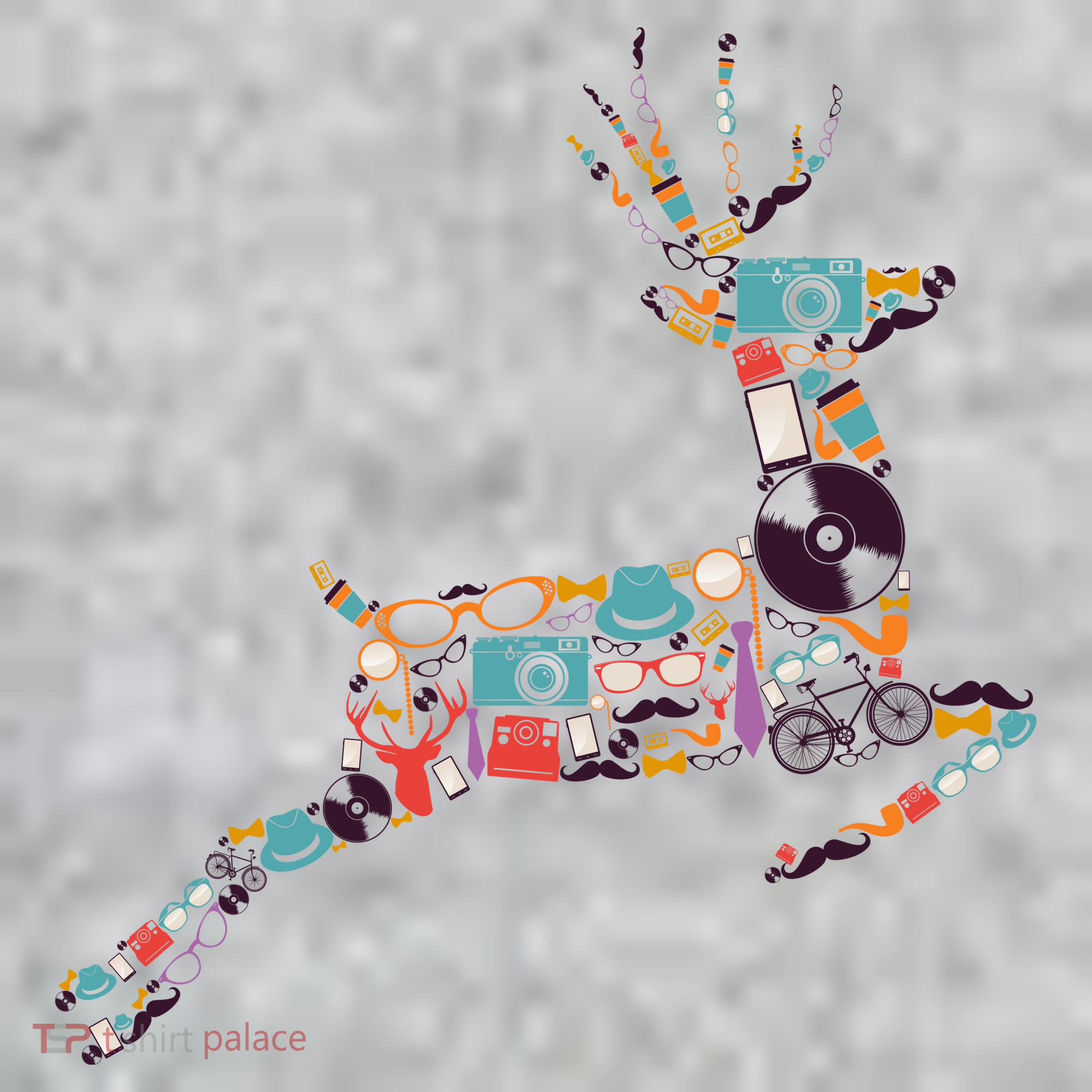 Cool Festive Christmas Gifts Pattern Reindeer Kids Hoodie