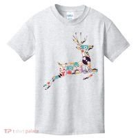 Cool Festive Christmas Gifts Pattern Reindeer Kids T-Shirt thumb 0