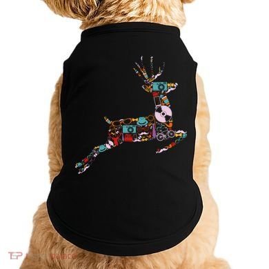 Cool Festive Christmas Gifts Pattern Reindeer Doggie Tank