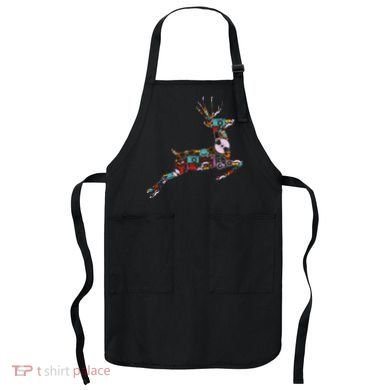 Cool Festive Christmas Gifts Pattern Reindeer Apron