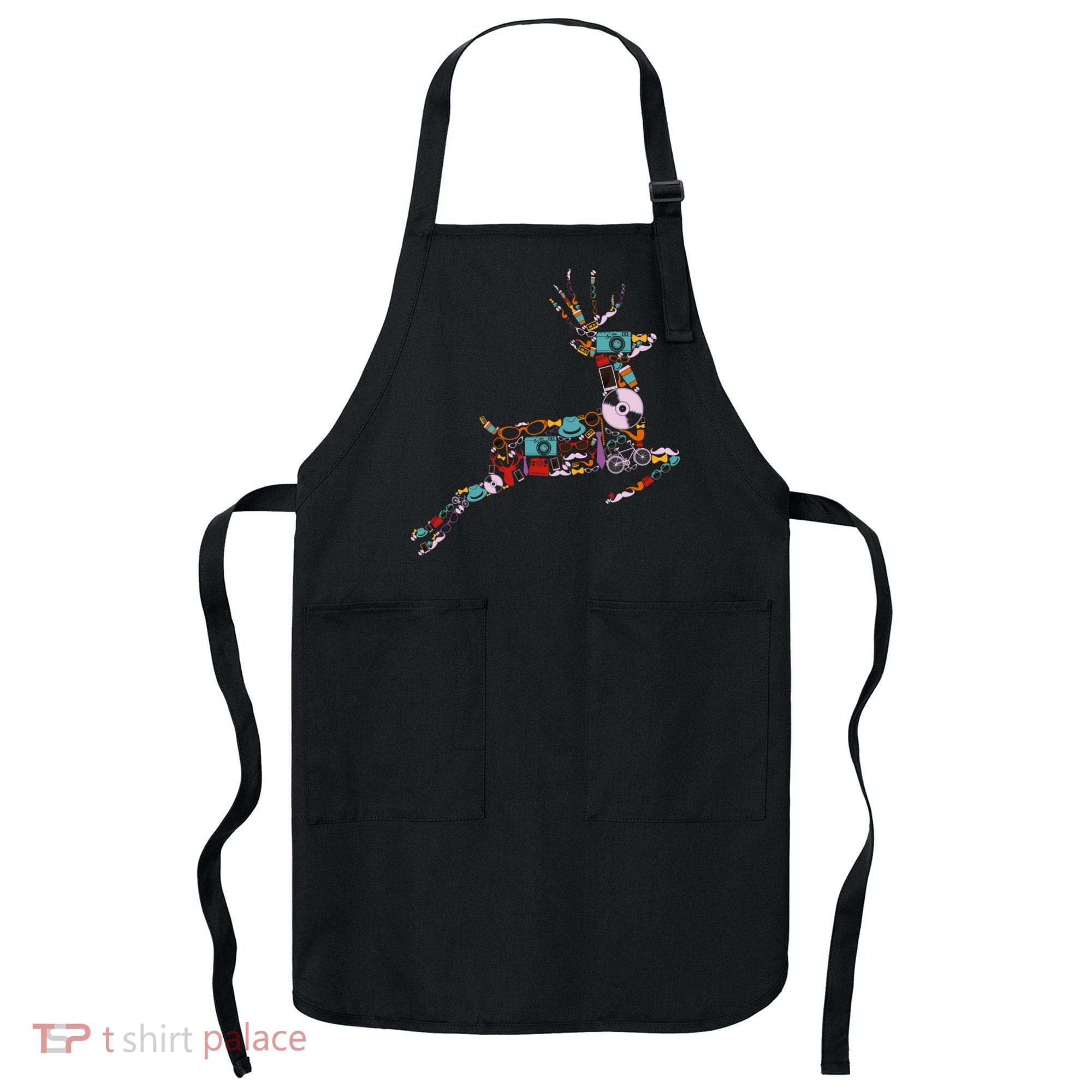 Cool Festive Christmas Gifts Pattern Reindeer Apron