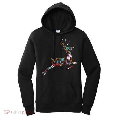 Cool Festive Christmas Gifts Pattern Reindeer Women's Hoodie