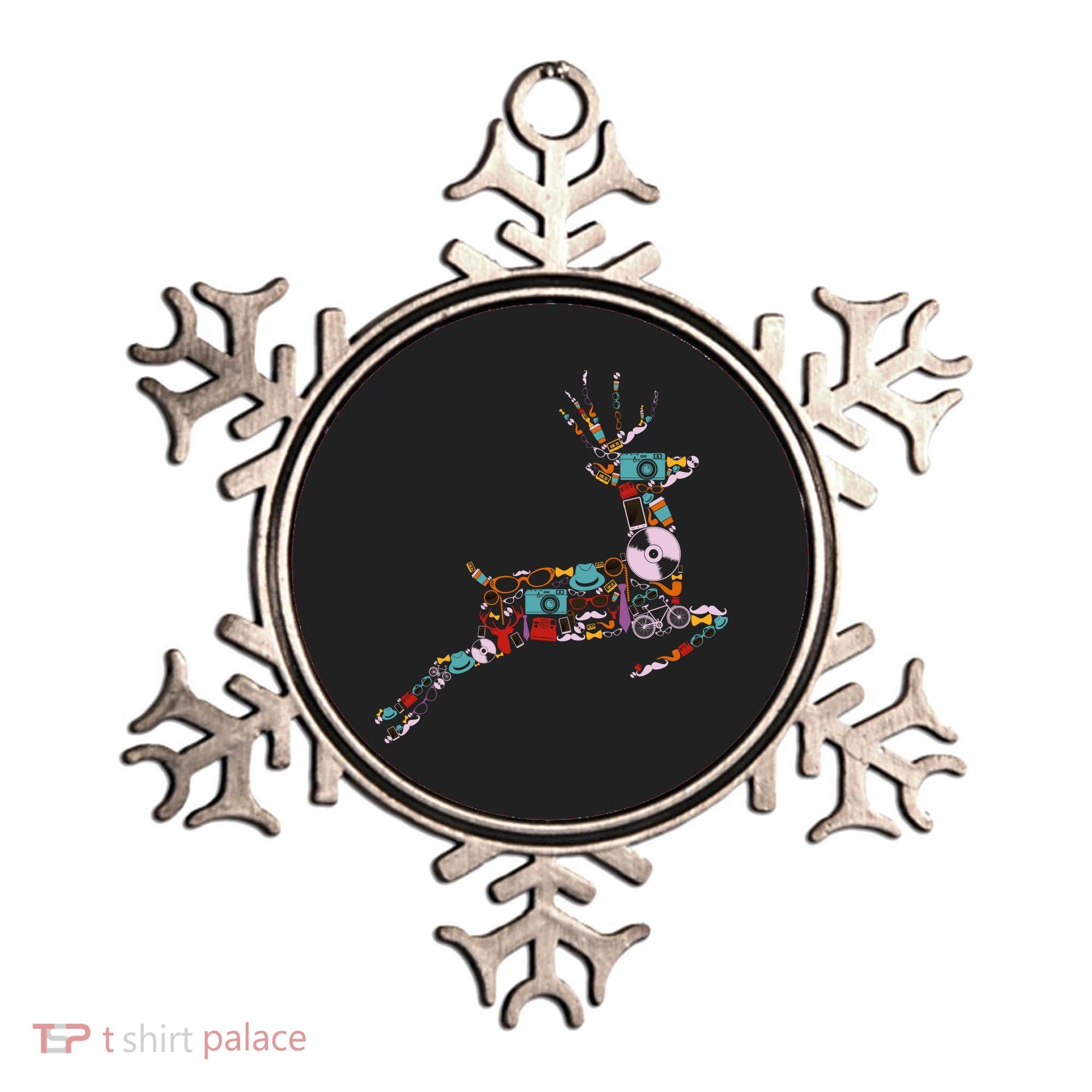 Cool Festive Christmas Gifts Pattern Reindeer Ornament