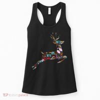 Cool Festive Christmas Gifts Pattern Reindeer Women's Tank Top thumb 0