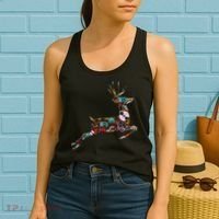 Cool Festive Christmas Gifts Pattern Reindeer Women's Tank Top thumb 2