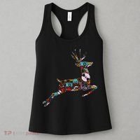 Cool Festive Christmas Gifts Pattern Reindeer Women's Tank Top thumb 3