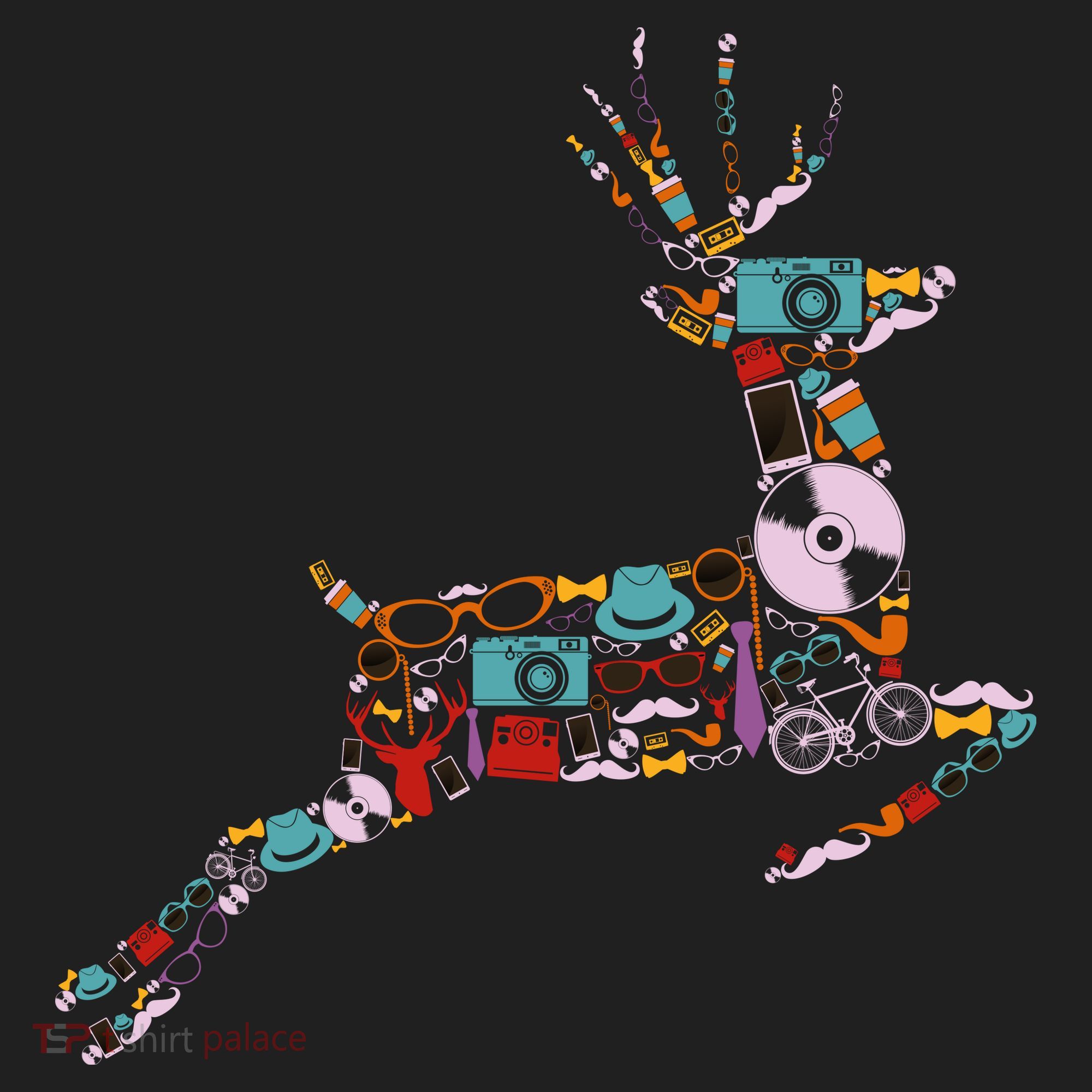 Cool Festive Christmas Gifts Pattern Reindeer Hat