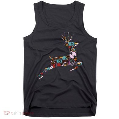 Cool Festive Christmas Gifts Pattern Reindeer Tank Top