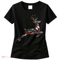 Cool Festive Christmas Gifts Pattern Reindeer Women's T-Shirt thumb 0