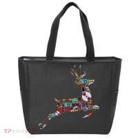 Cool Festive Christmas Gifts Pattern Reindeer Tote Bag thumb 0